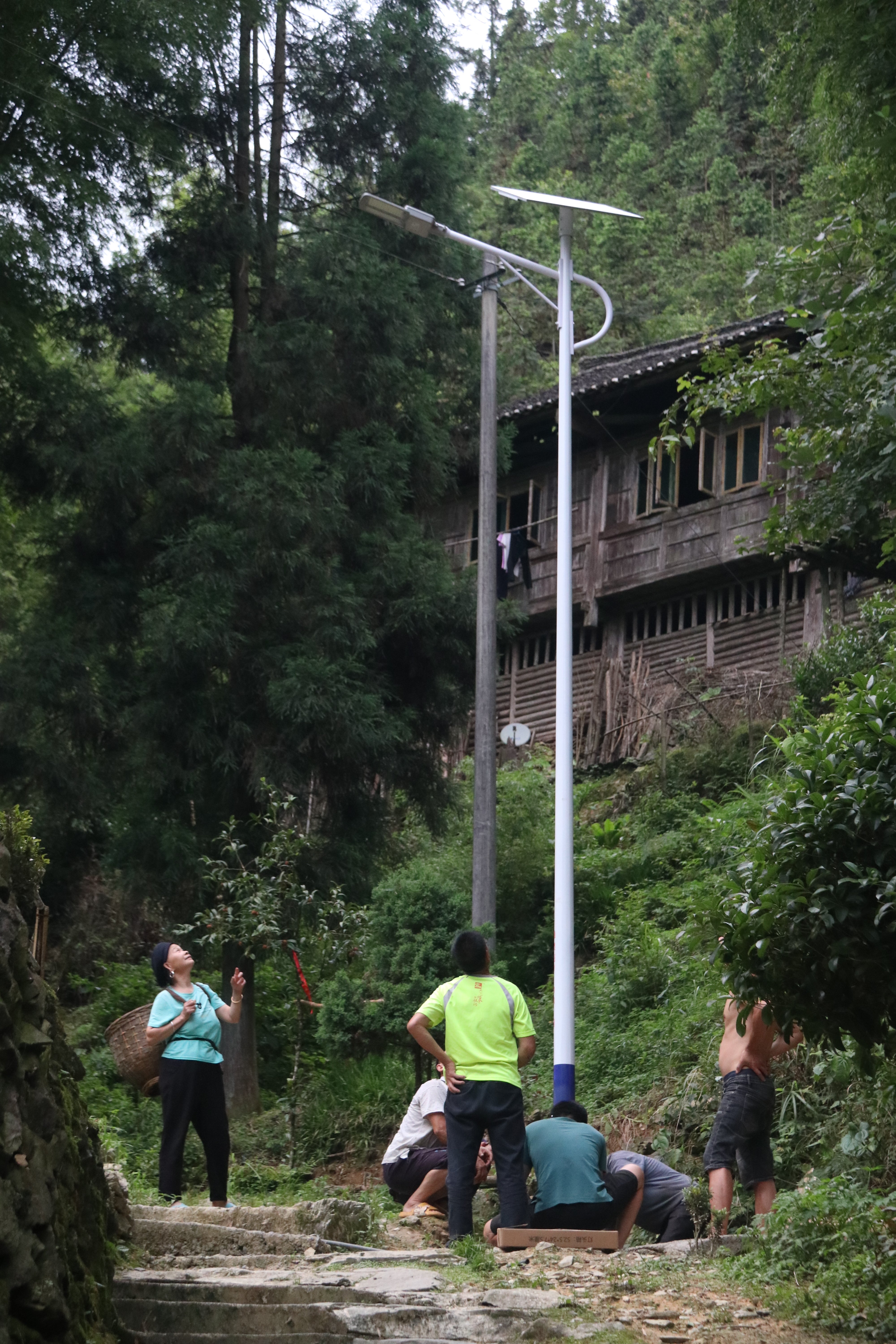 Streetlights for Longsheng's more remote regions