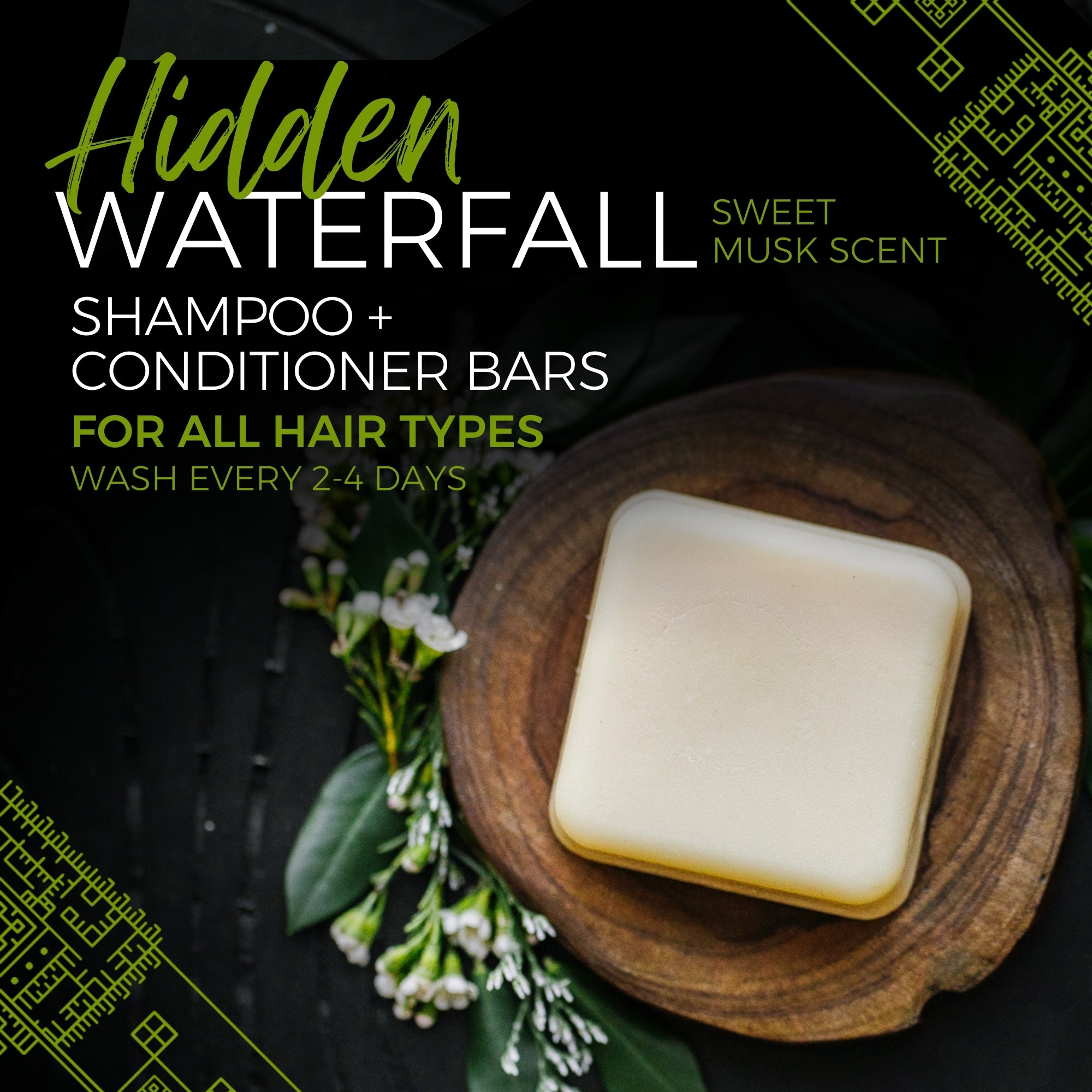 Hidden Waterfall™ Conditioner Bar for Growth | Sweet-Musk Scent