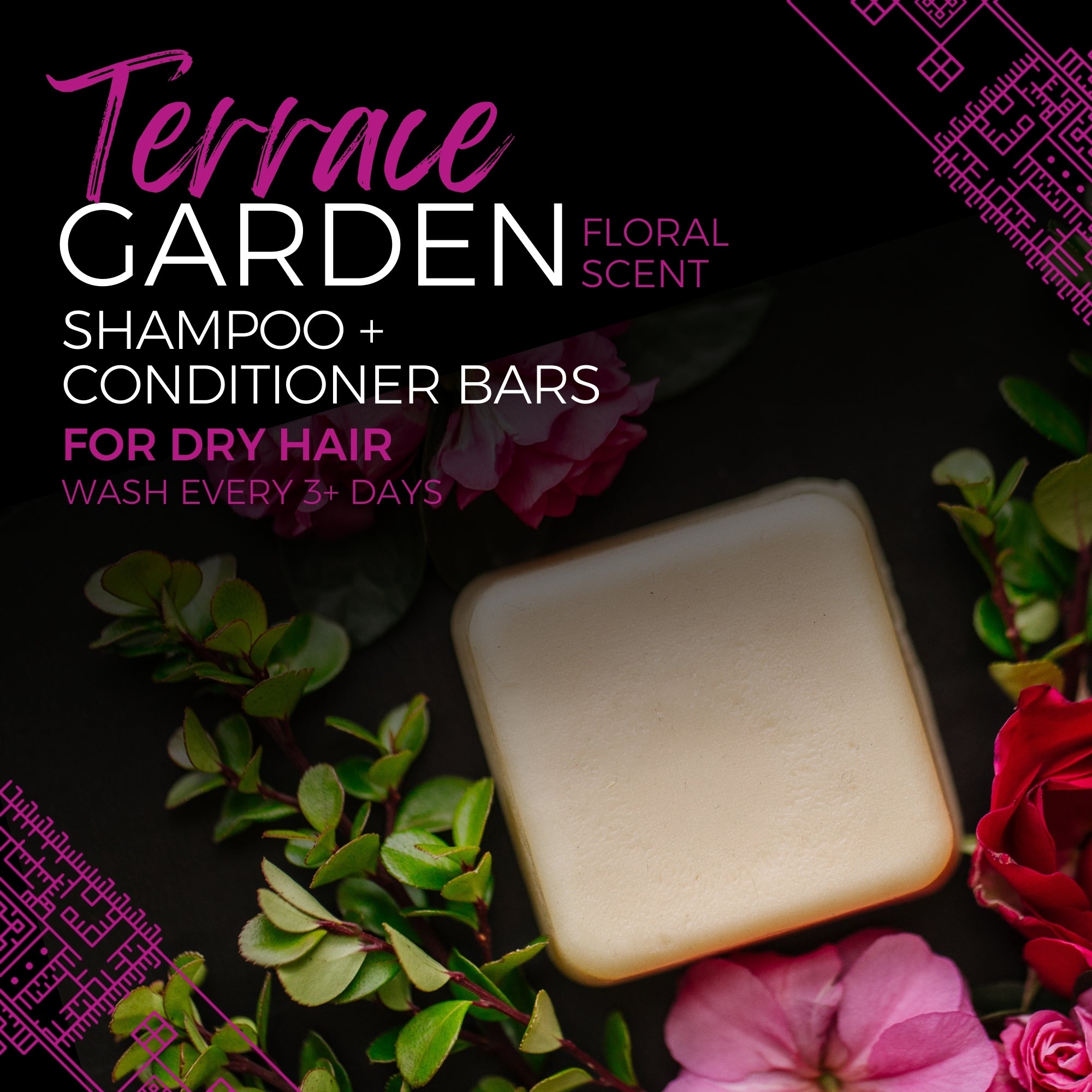 Terrace Garden™ Conditioner Bar for Dry Hair & Scalp | Floral Scent
