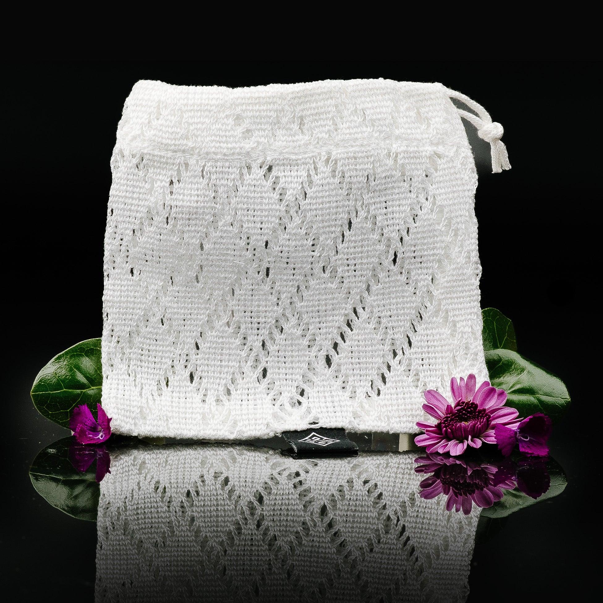 LIMITED White Shower Soap Bag | Bamboo Fabric