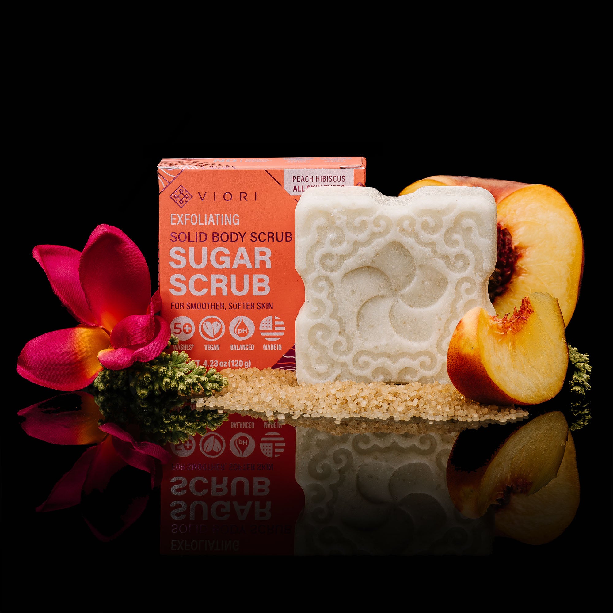 Sugar Scrub Bar | Peach Hibiscus