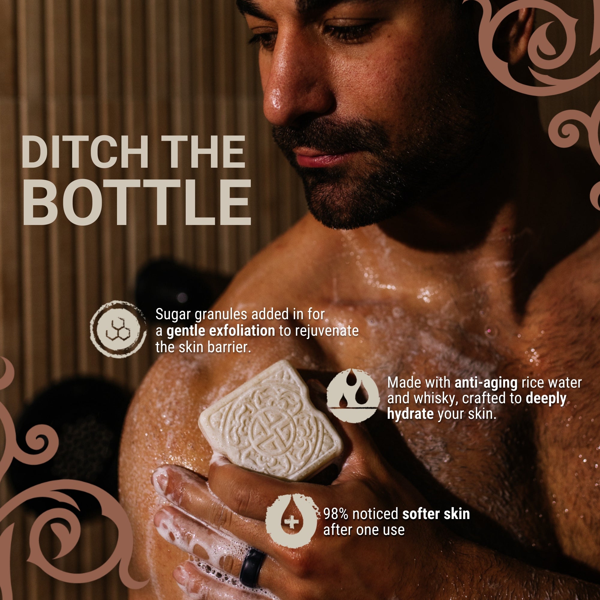 Men's Body Scrub Bar | Aged Sandalwood