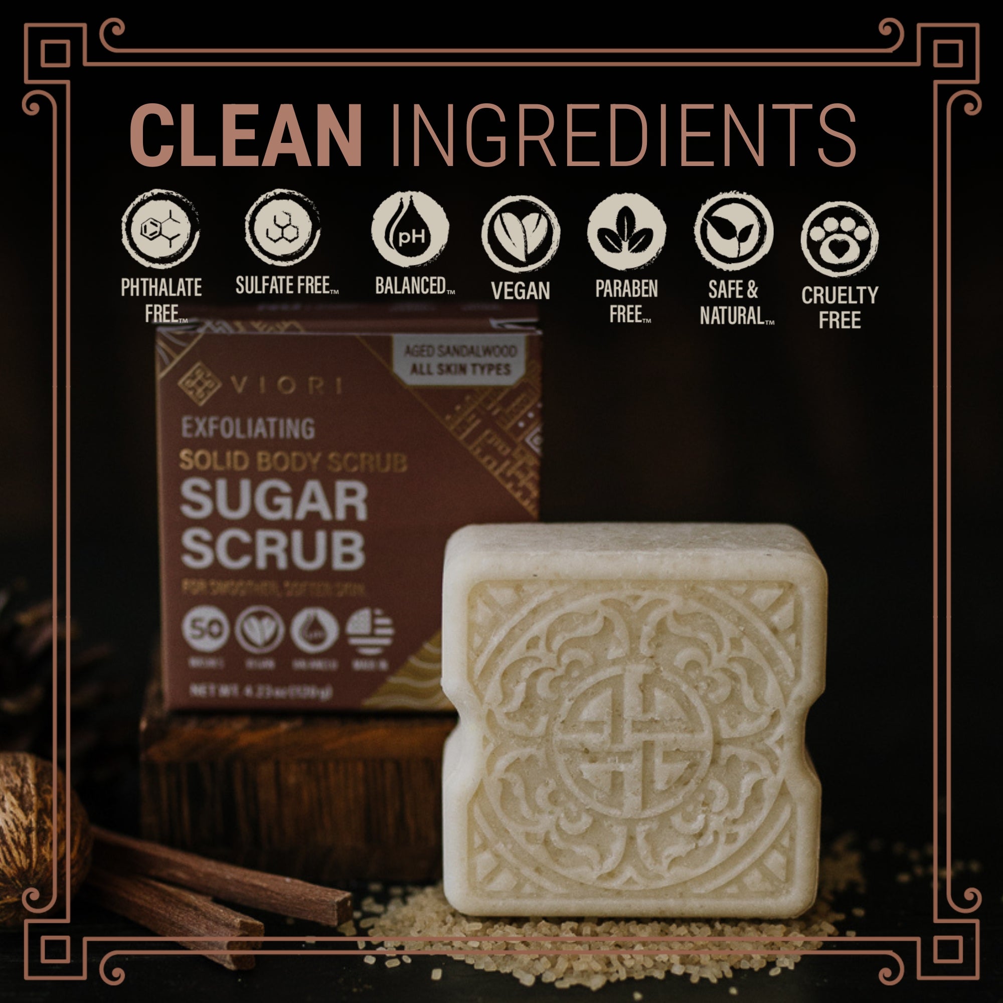 Men's Body Scrub Bar | Aged Sandalwood