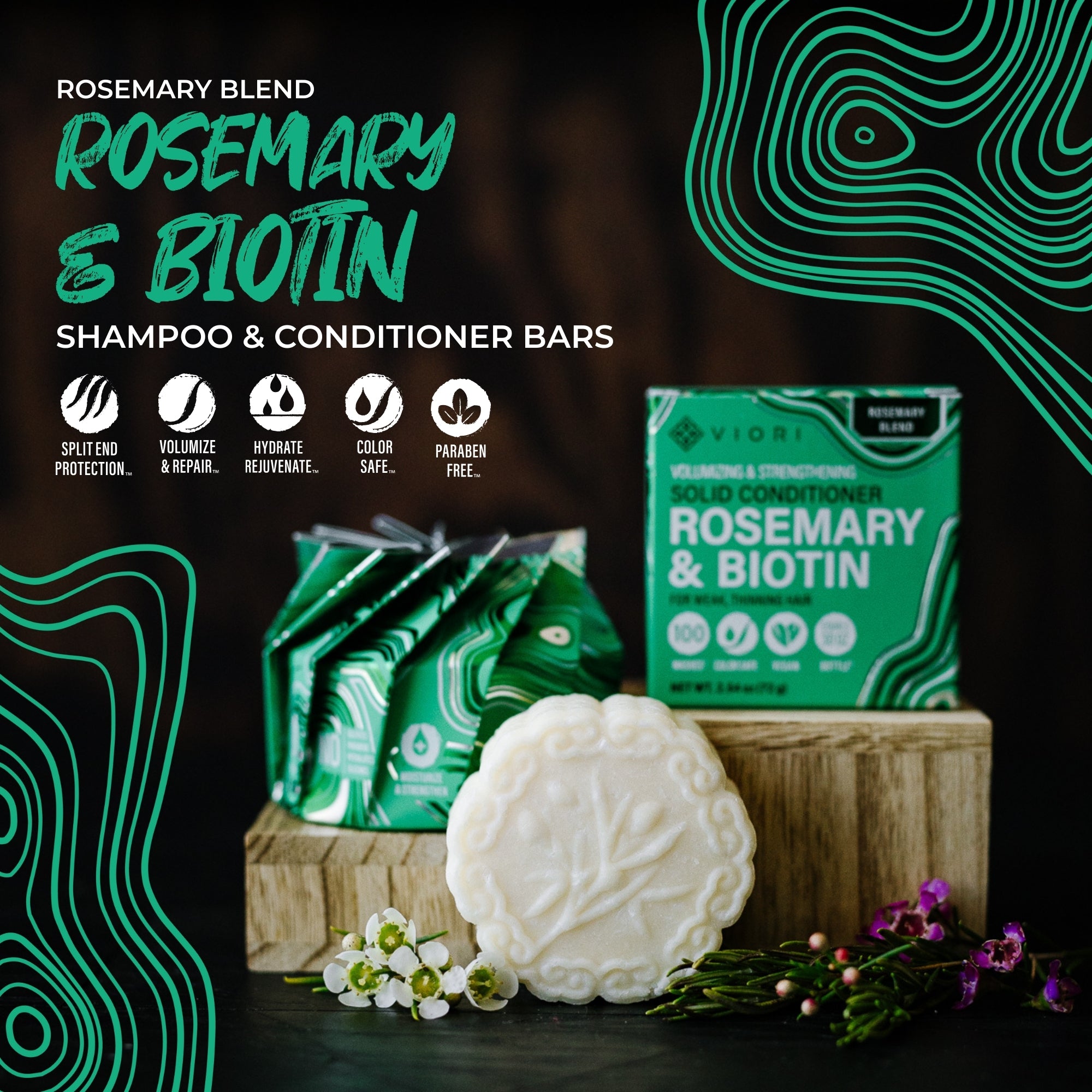 Rosemary & Biotin Shampoo Bar for Volumizing & Strengthening